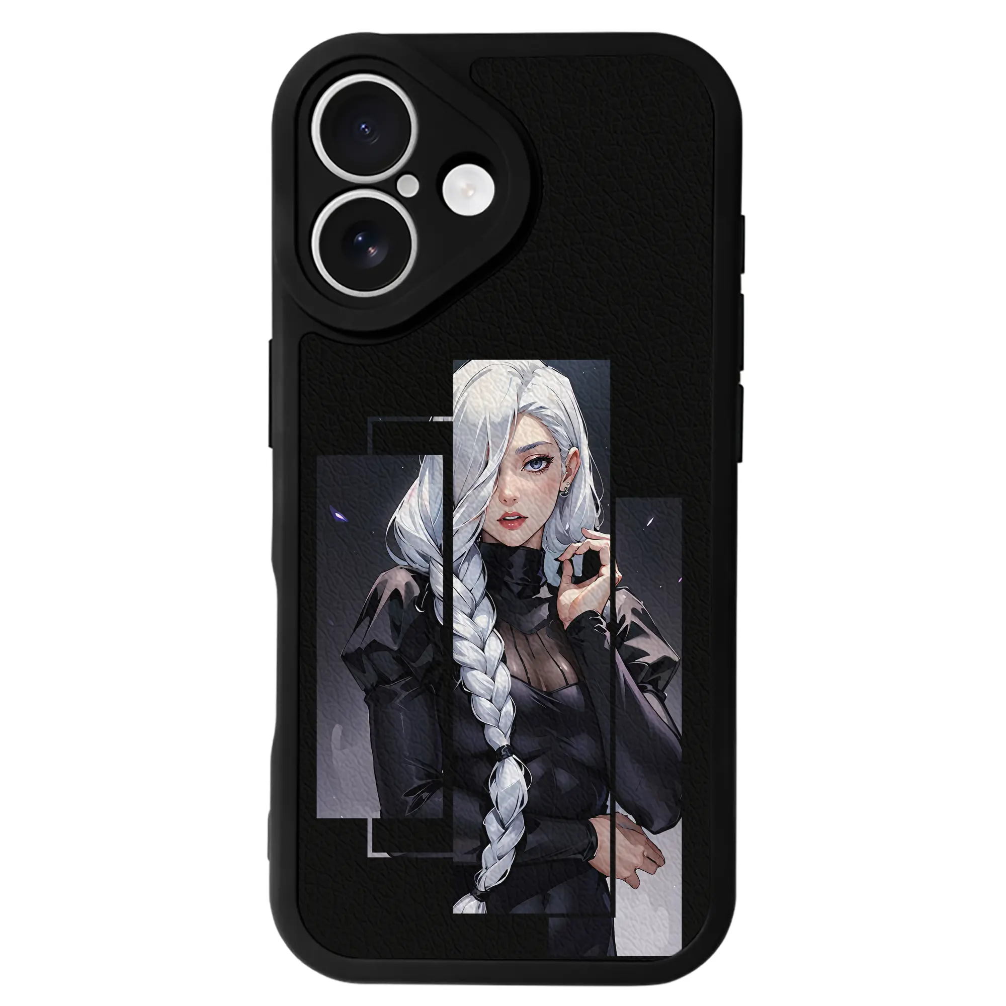 呪術廻戦 グッズ,冥冥 - IPhone 16シリーズ対応 ・ シリコンスマホケース ・ レザー調 ・ 高精度フィット ・ 耐衝撃 ・ ワイヤレス充電対応 ・ 精密カット